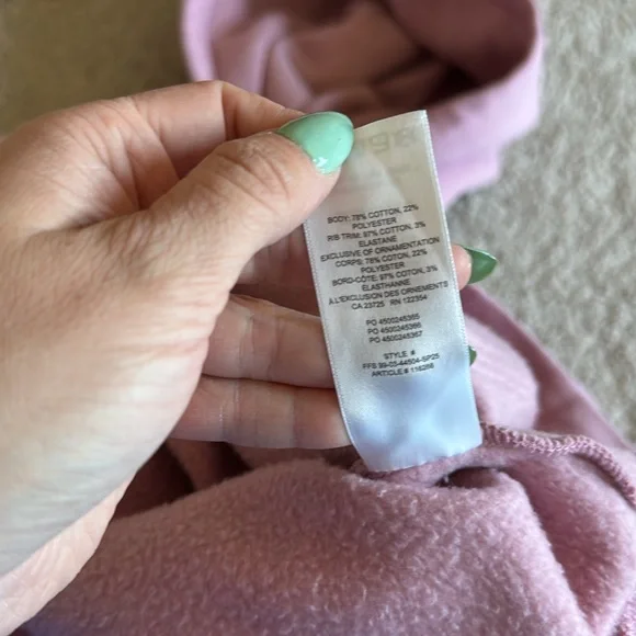 Aritzia Terry Sweatfleece Mega Raglan Hoodie Tart Pink Medium - Picture 8 of 9